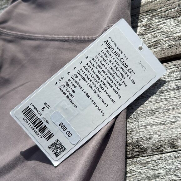 Lululemon Align‎ Crop 23" Lunar Rock size 6 NWT - Picture 3 of 6